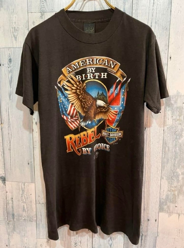 ビンテージHarleyDavidsonハーレーダビッドソン87年3D EMBLEM T ビンテージHarleyDavidsonハーレーダビッドソン87年3D EMBLEM T