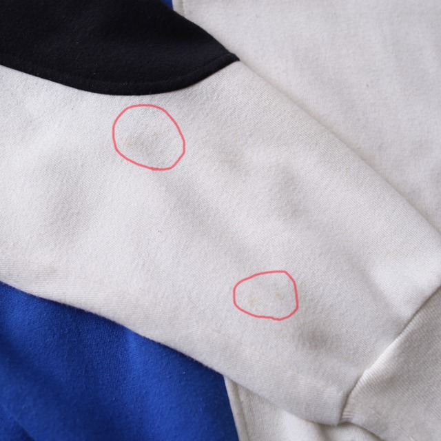 switching  color half-zip sweat pullover