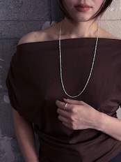 Bababa& tay Original/Karen silver beads necklace (Long)