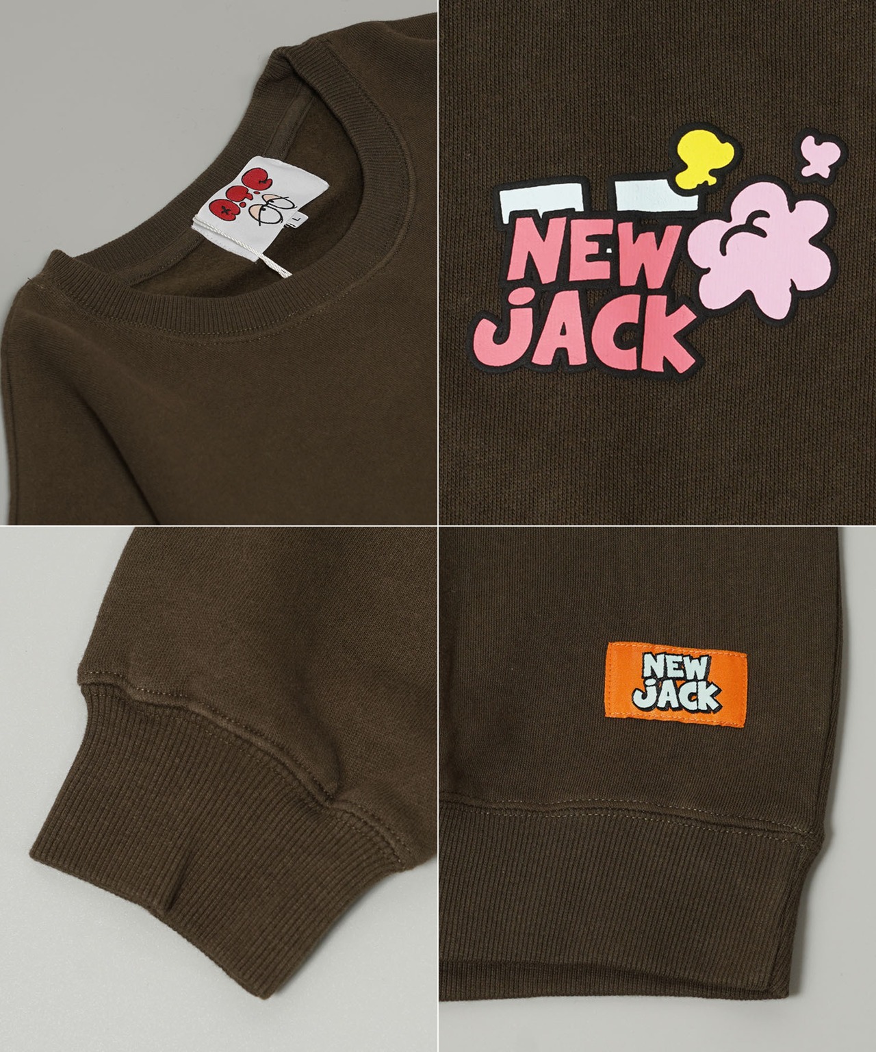 ◆NEW JACK スプレーロゴ イラスト トレーナー◆gt-6122-432jn