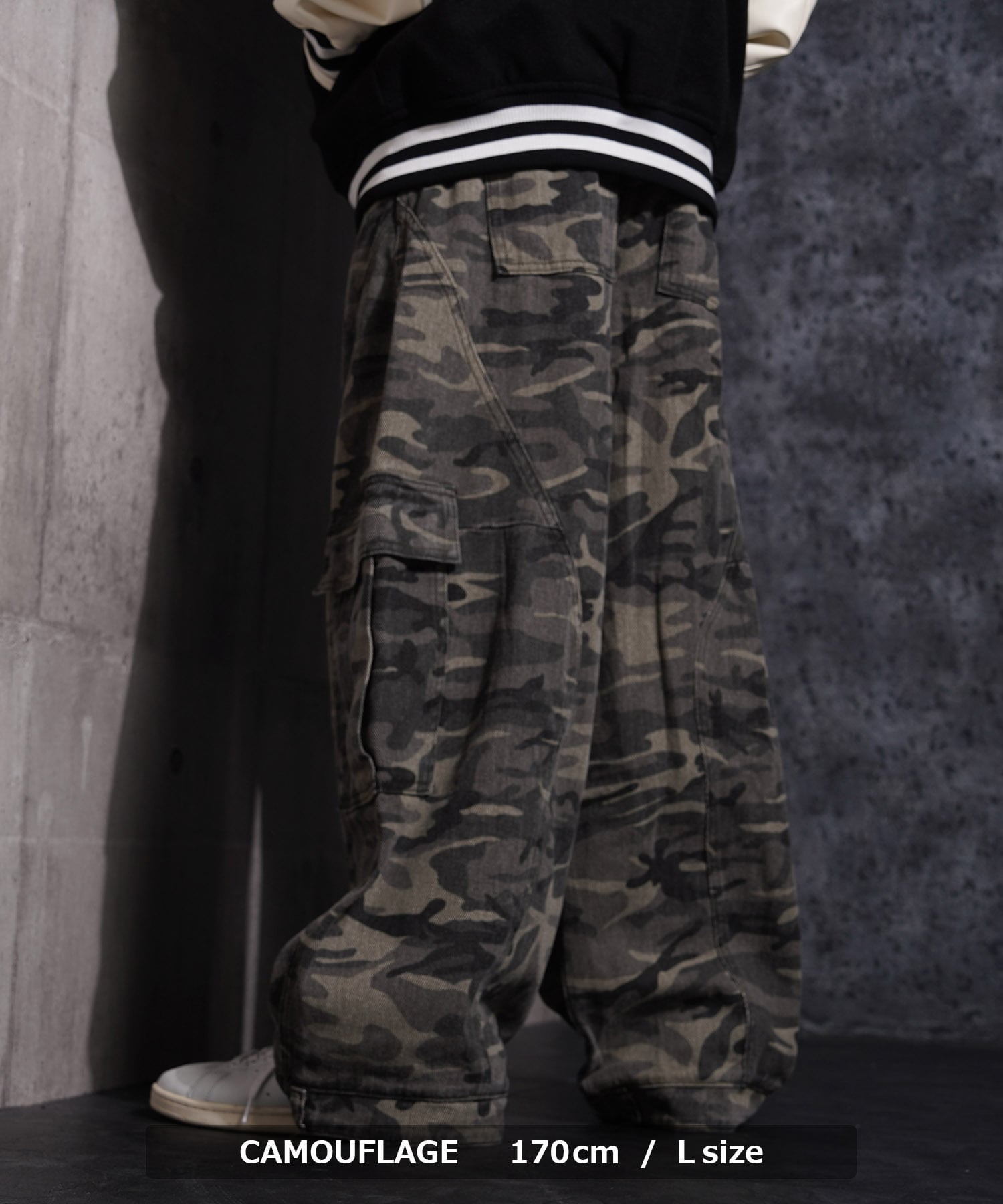 ◇カモフラ バレルレッグ カーゴパンツ◇gt-c25101 | 1111clothing