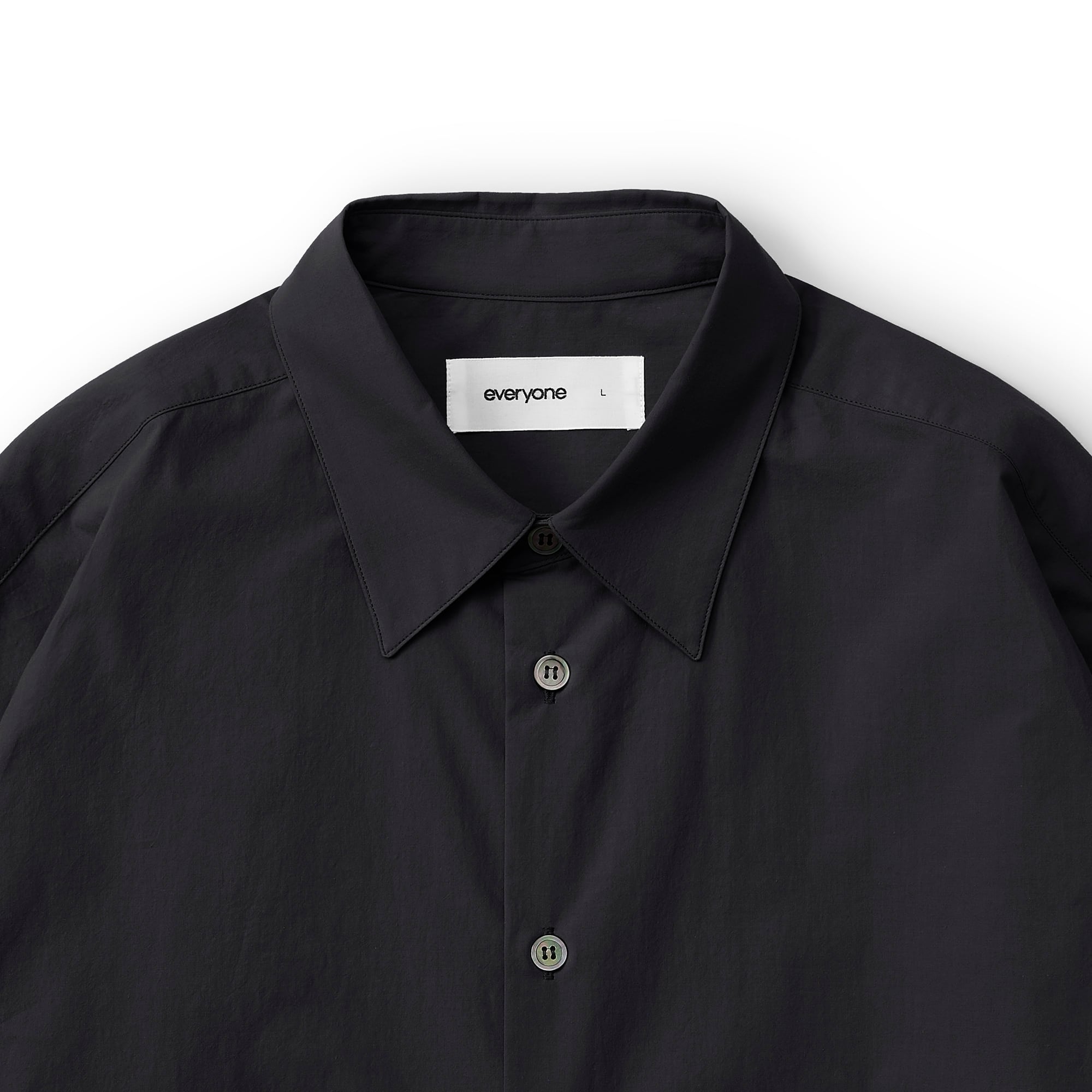 トップス everyone typewriter regular collar shirt everyone typewriter regular collar shirt (BLACK) | everyone