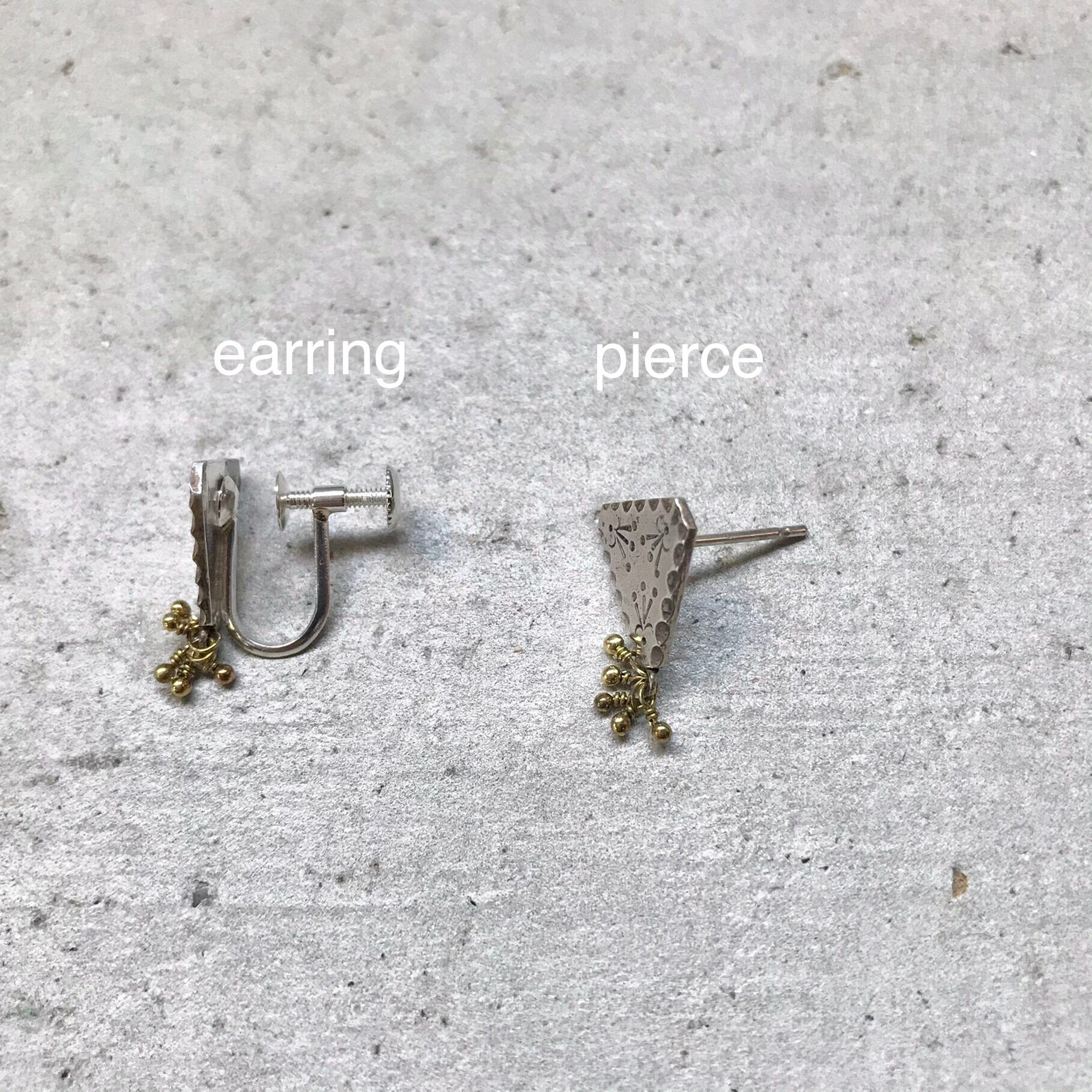 *三角耳飾り*シルバー*