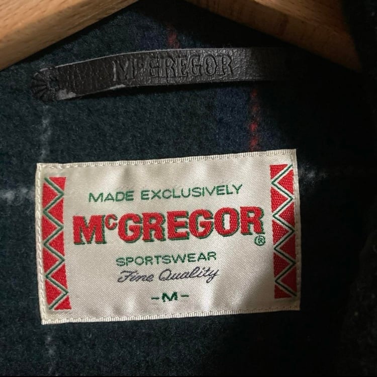 90sオールドOLD McGREGOR裏地チェック柄ダッフルコート/ヴィンテージ 90sオールドOLD McGREGOR裏地チェック柄ダッフルコート ヴィンテージ