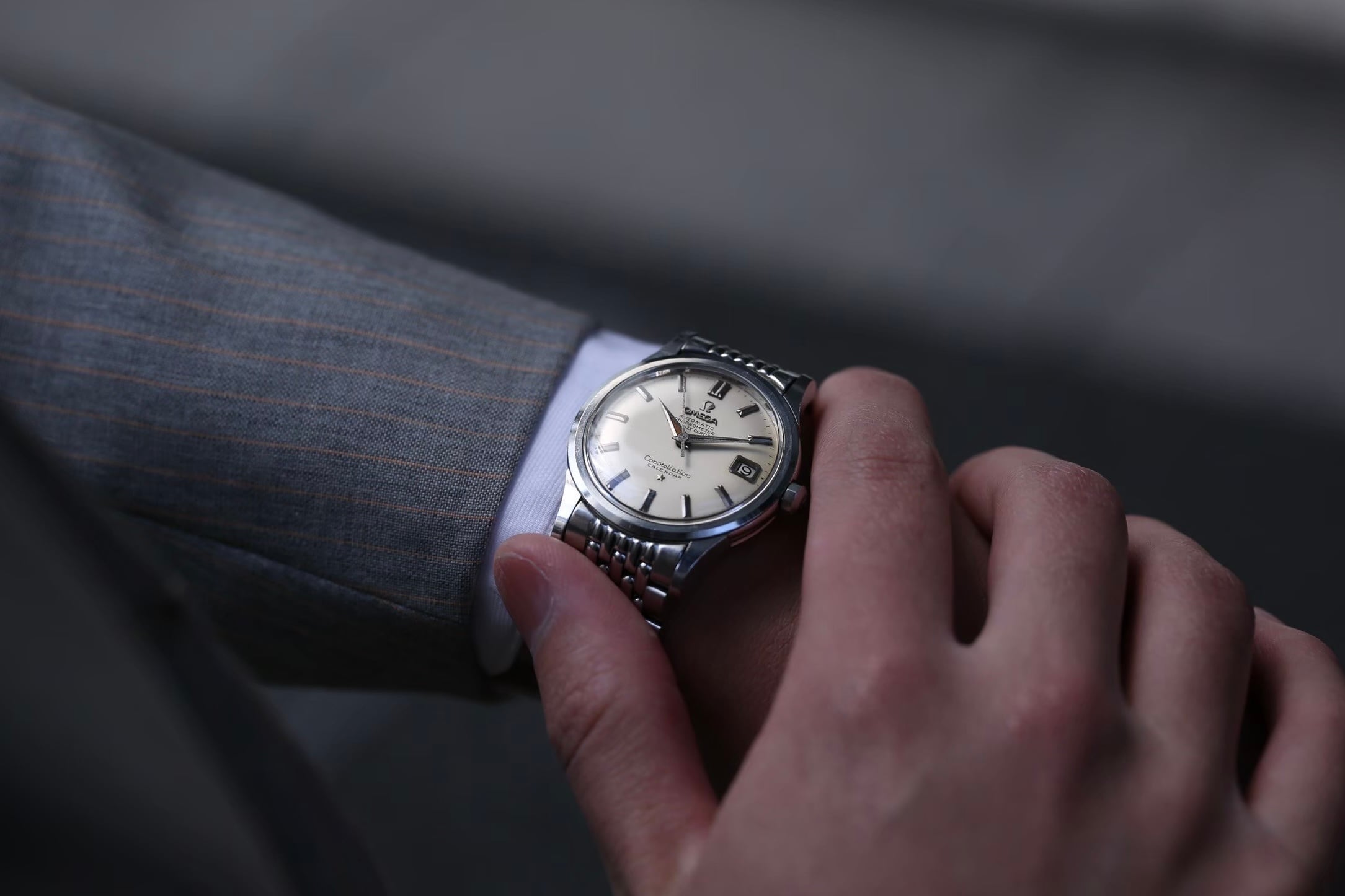 OMEGA】 1959年製 オメガ コンステレーション カレンダー 白文字