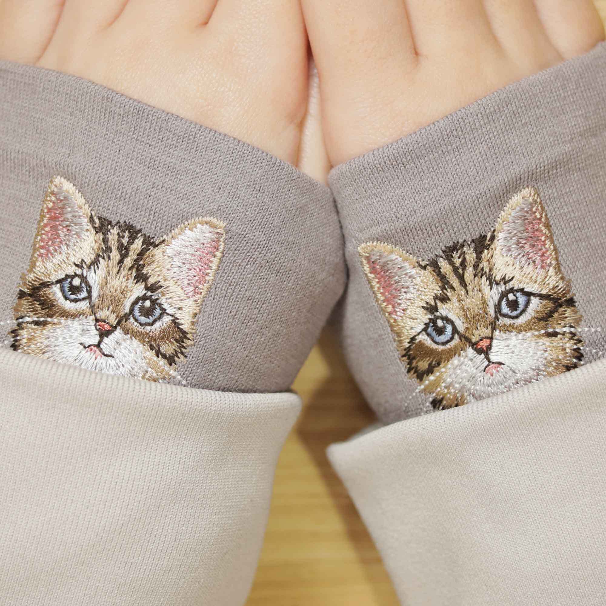 猫リストマフラー】キジトラ子猫／一度使うと手放せない気持ち良さ