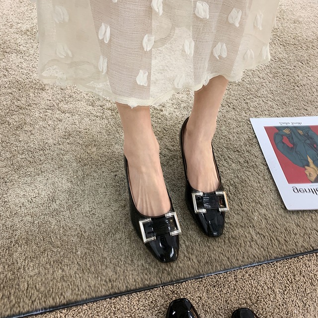 シングルスプリングレッド薄手セット ブラックヒール 靴 シューズ ハイヒール 春物 フェイクシューズ81266360867