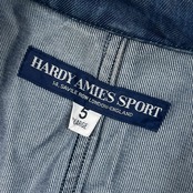 HARDY AMIES SPORT ハーディエイミススポーツ デニム 風 シャンブレー ジャケット 5/ブルー メンズ