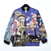 【BJK-M0029】Ssize再構築リバーシブル着物ボンバー KIMONO REVERSIBLE BOMBER JACKET