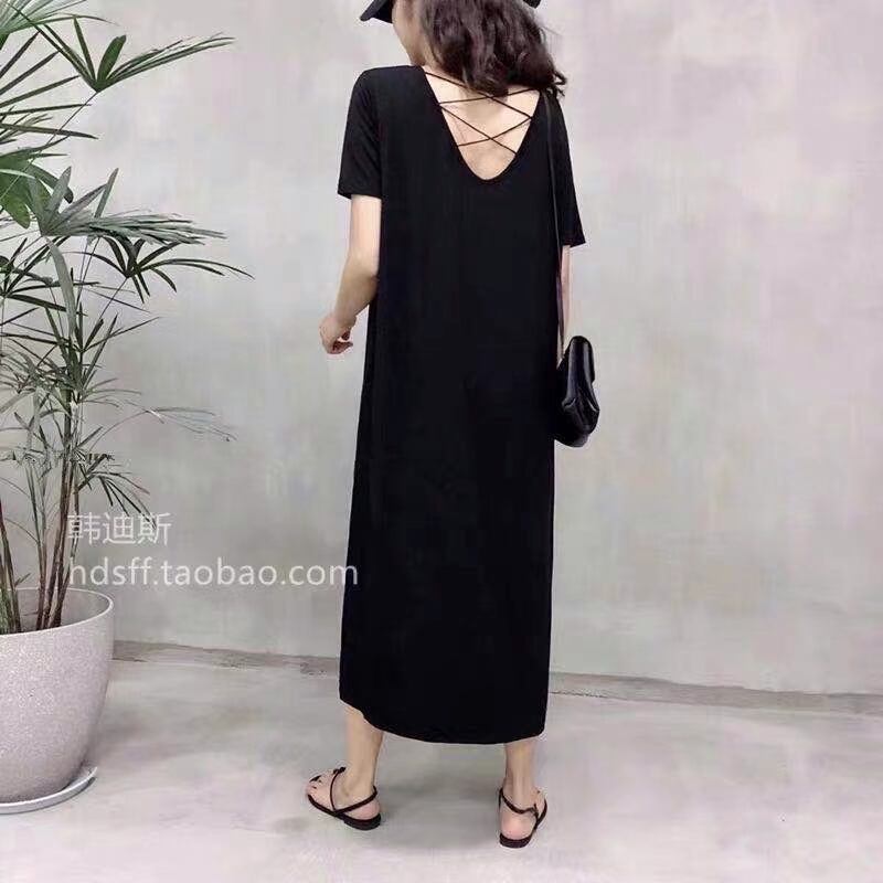 バッククロスロングワンピース　AJ111-5026