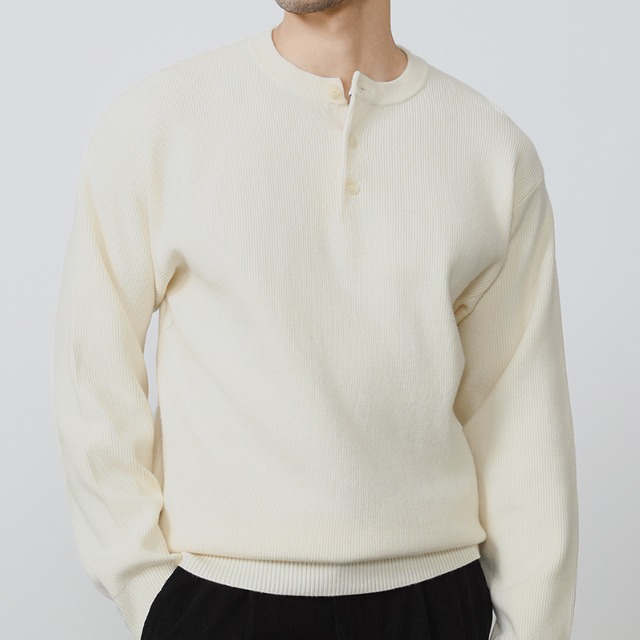 ヘンリーネックラウンドニット OJ0465