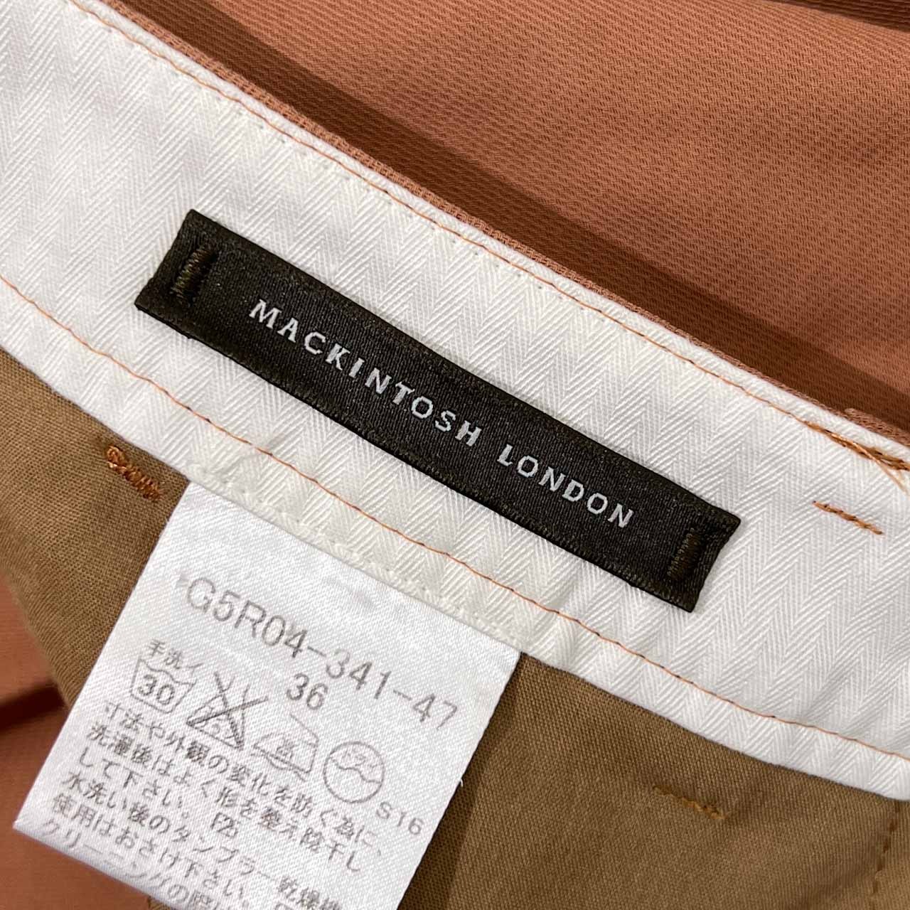 MACKINTOSH LONDON マッキントッシュ ツータック コットン スラックスパンツ 36 /レディース/日本製