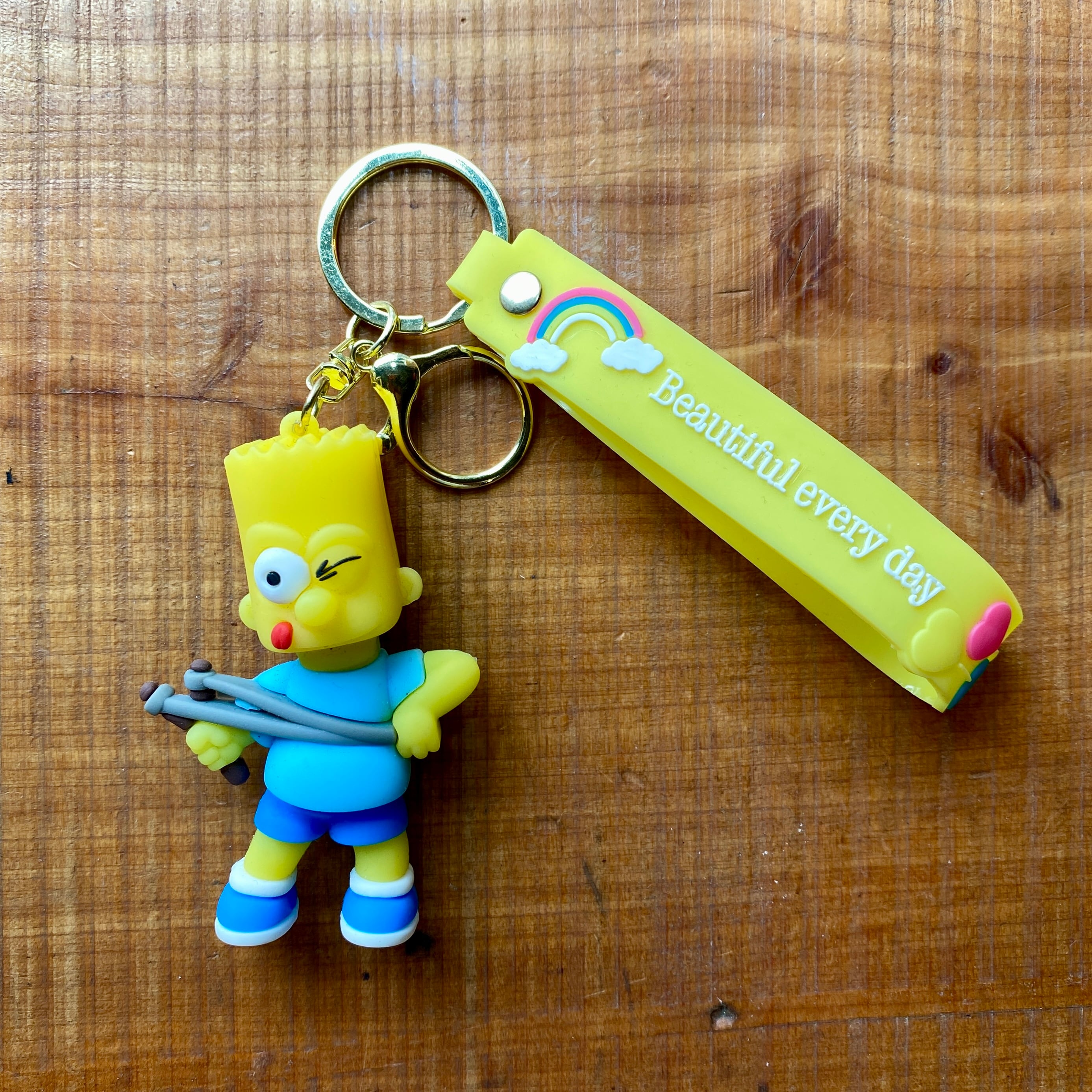 Livin' Large Upcycle Key Holder Simpsons バート banana slingshot