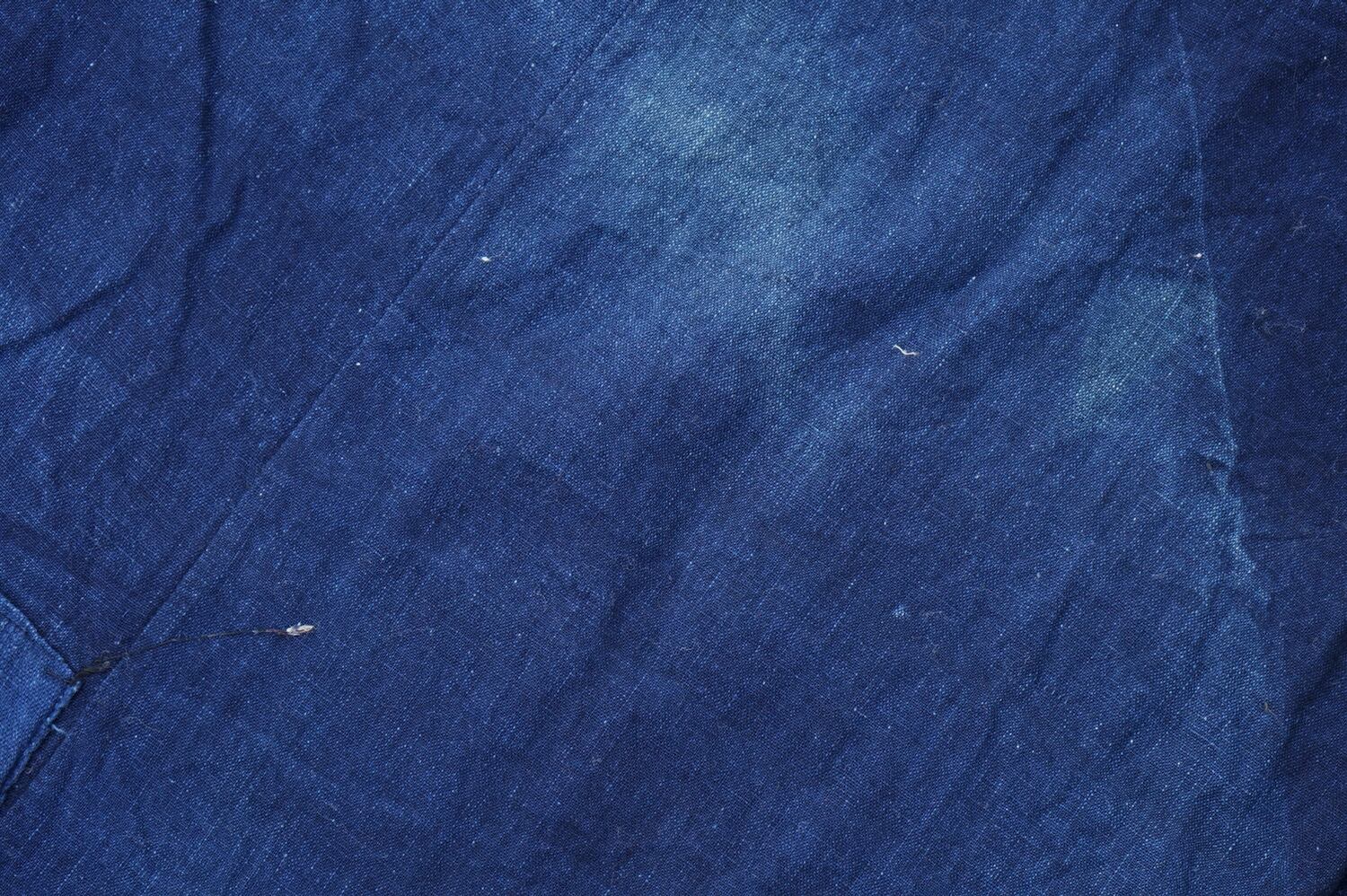 412 ボロ 襤褸 藍染 藍無地 木綿古布 継ぎ接ぎ 継ぎ当て アンティーク 