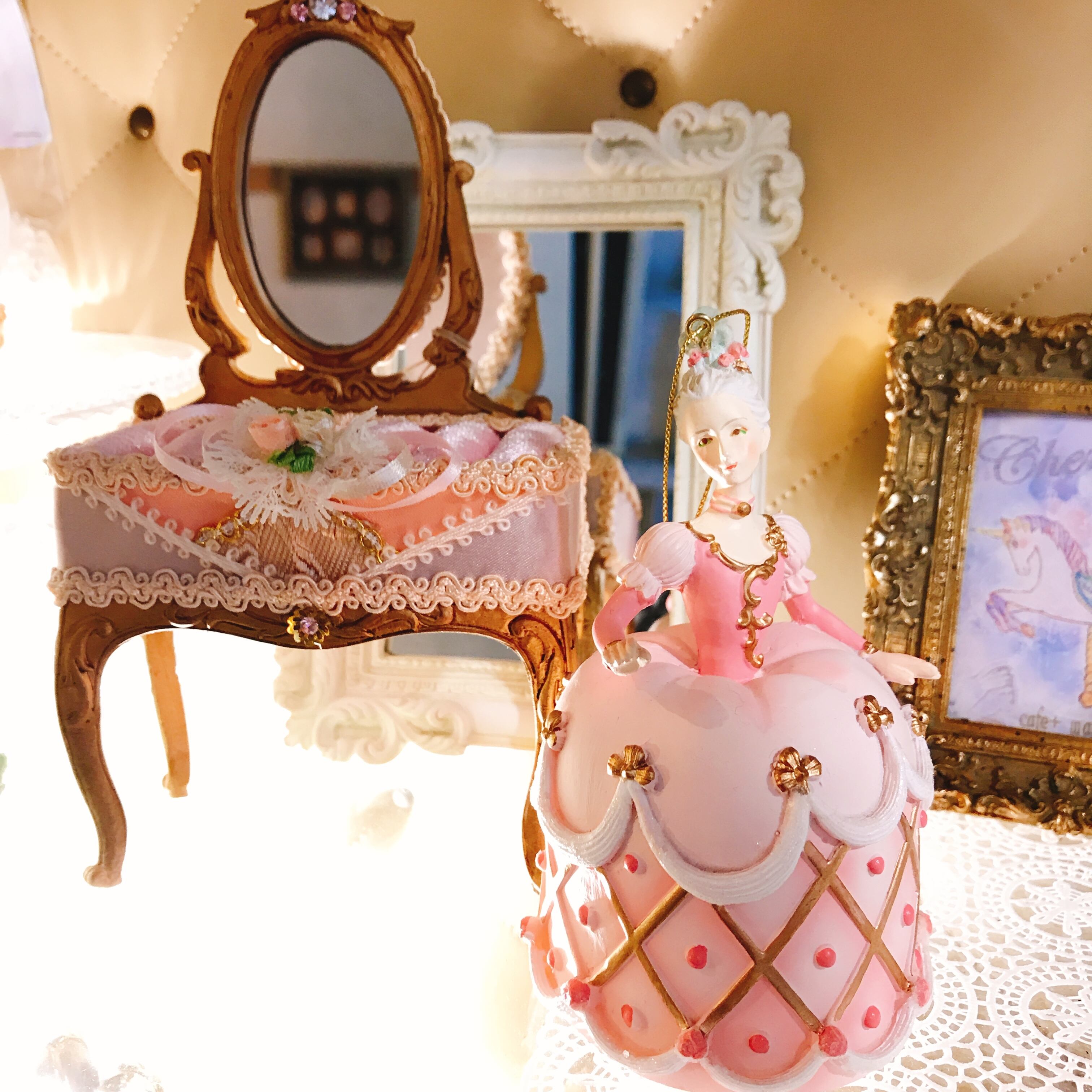 マリーアントワネット ﾟオーナメントピンクドレス Cafe Cherish