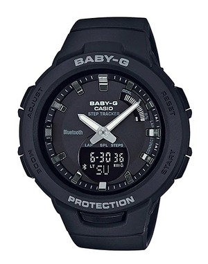 CASIO カシオ Baby-G ベビーG G-SQUAD ジー・スクワッド スマートフォンリンク 歩数計測 BSA-B100-1A ブラック 腕時計 レディース