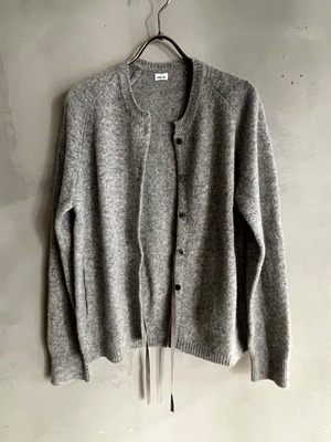 eleven 2nd｜ラムズウール&ヤク カーディガン｜グレー | 岡の oka no
