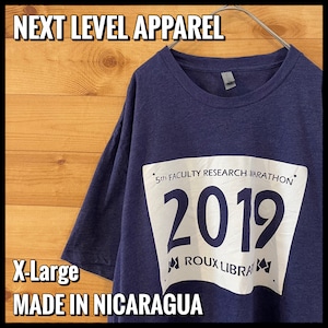 【NEXT LEVEL APPAREL】2019 ロゴ プリント 半袖 Tシャツ XL ビッグサイズ US古着 アメリカ古着