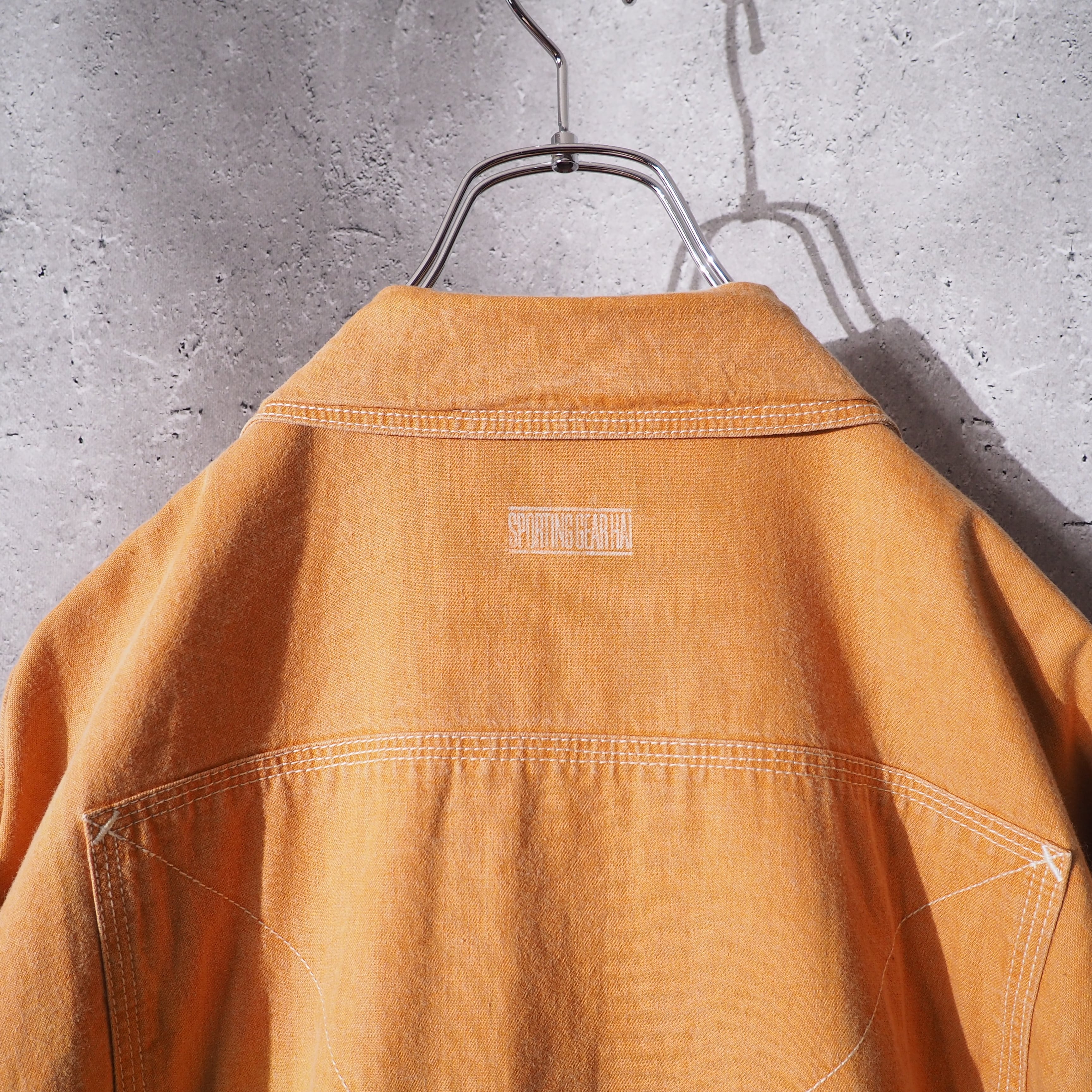 1990s " HAI SPORTING GEAR - ISSEY MIYAKE " Orange Pleats Design Vintage Loose Jacket
