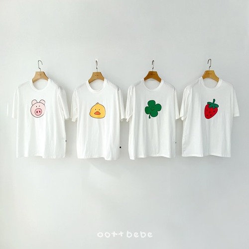 [oottbebe] Happy Friends Tee Shirt Adult / [오뜨베베] 해피프렌즈티셔츠성인