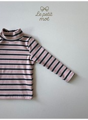 ルプティモ / le petit mo / ストライプハーフタートル / 韓国子供服 / キッズ / 26winter〖取寄〗*XS~XL*