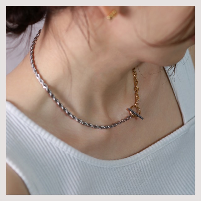 Necklace -Gold x Silver-