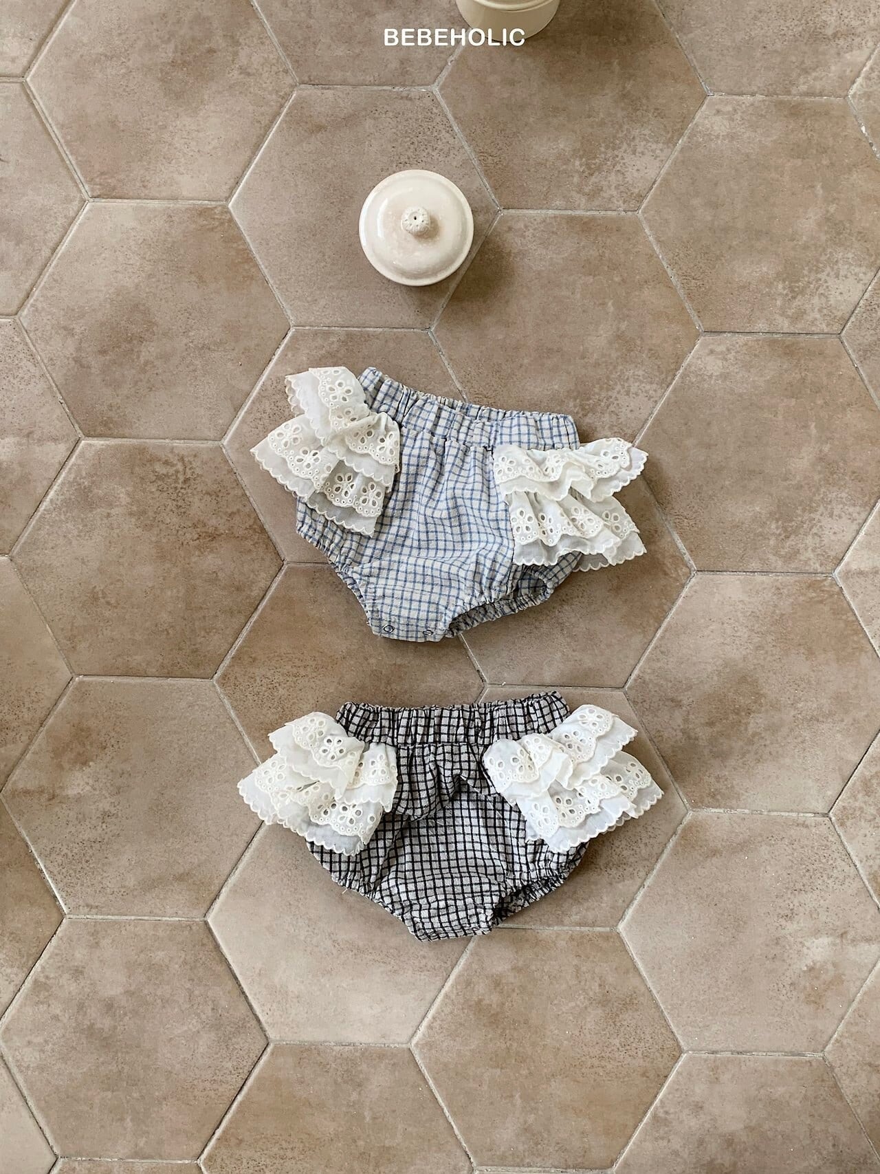 【即納】bebeholic Sage check bloomer