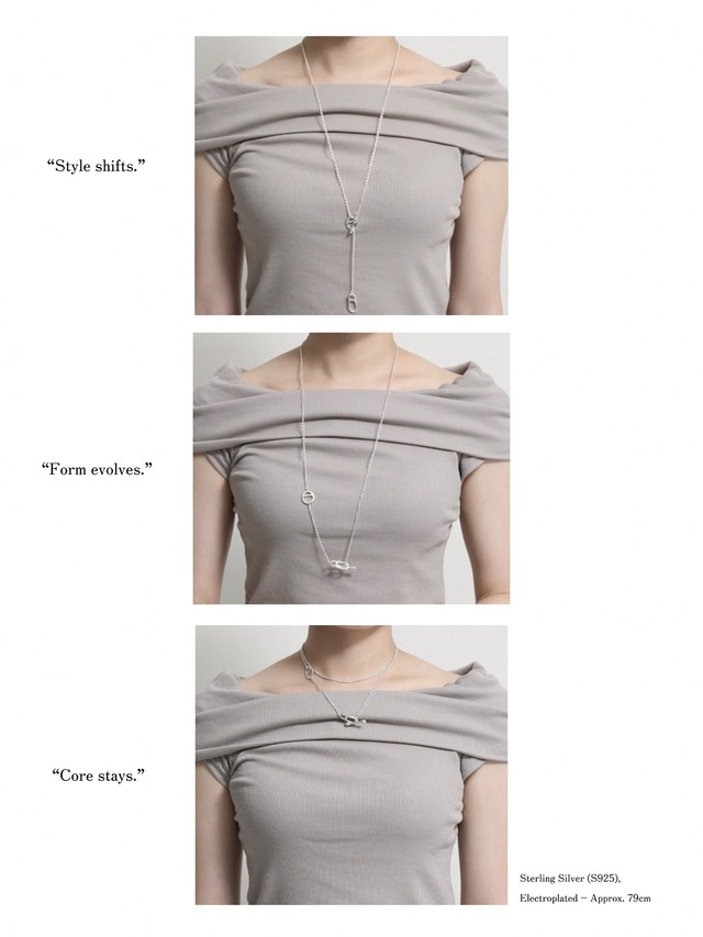 s925 Axis Chain Long Necklace