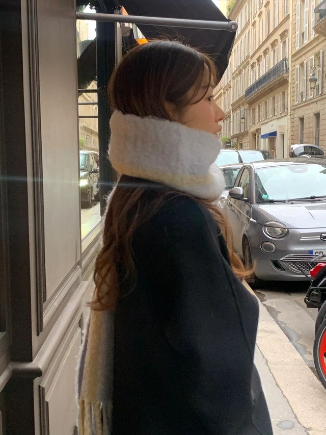 (OUNCE)  alpaca wool muffler / 3color