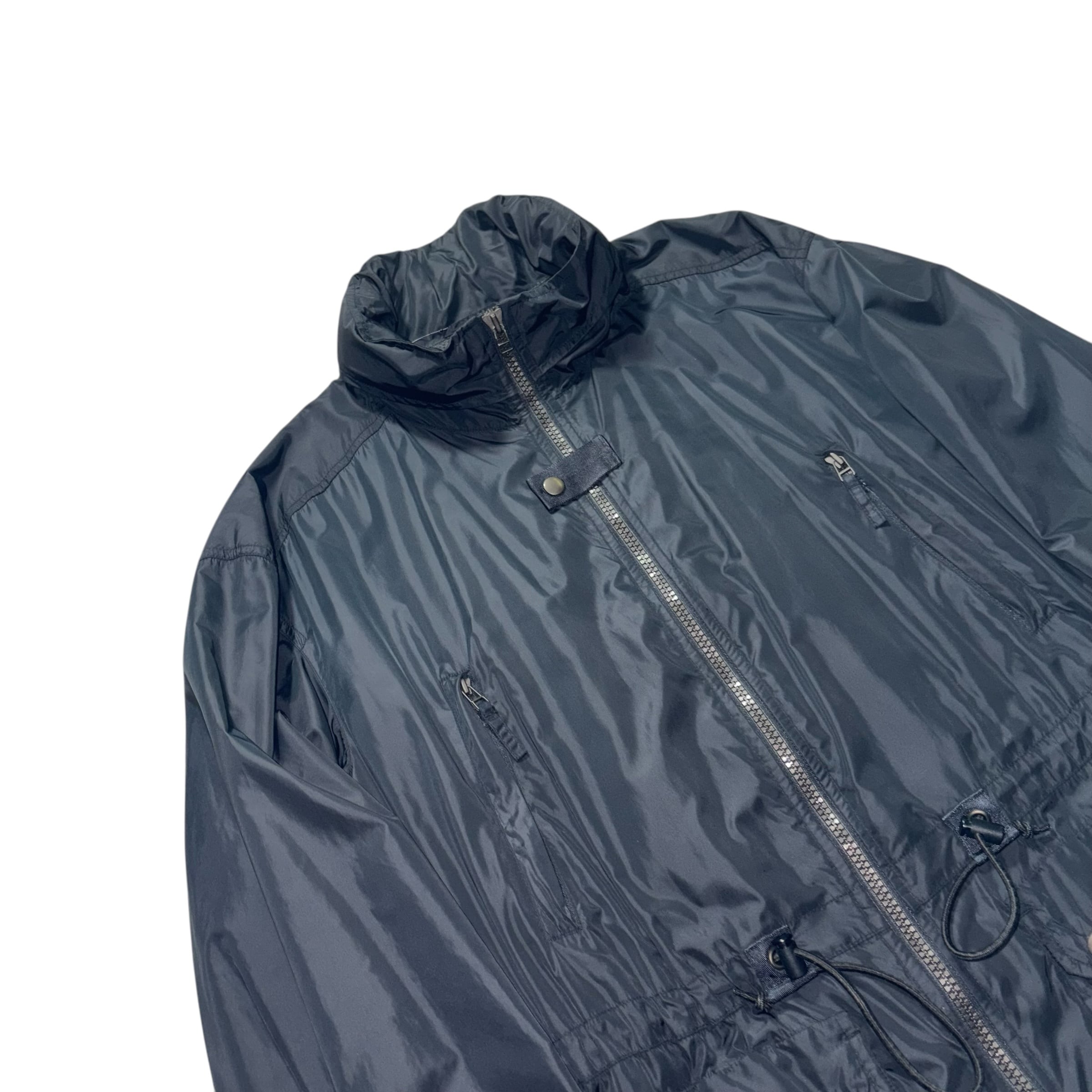 1997AW ISSEY MIYAKE MEN black nylon gimmick coat | NOIR ONLINE