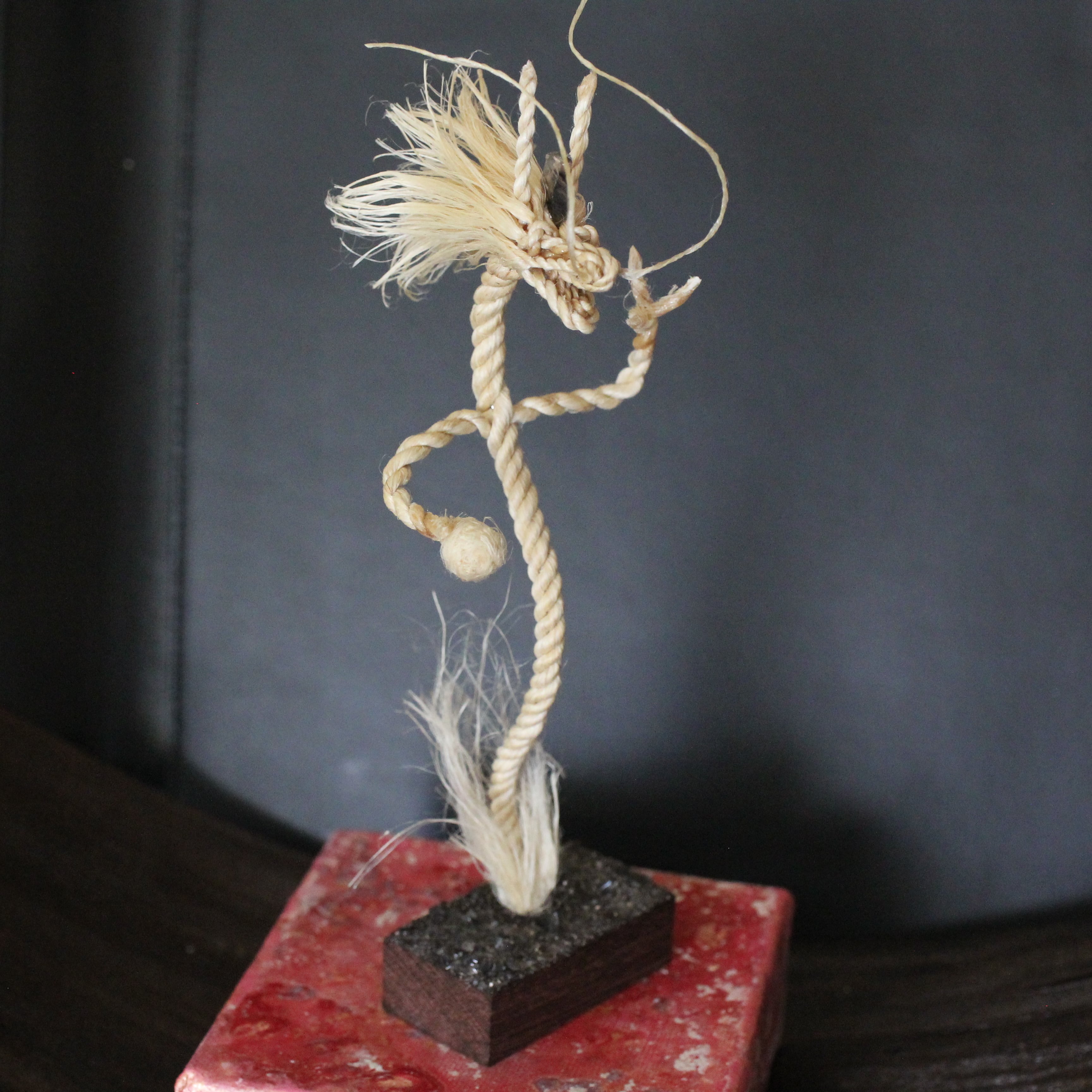 mini縄文龍【精麻・オブシディアン】右に珠 | earth venus