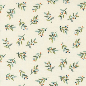 限定数３!  I Love Fall Most of All リーフ＆ベリー/ウォームホワイト 55 X45cmカット販売