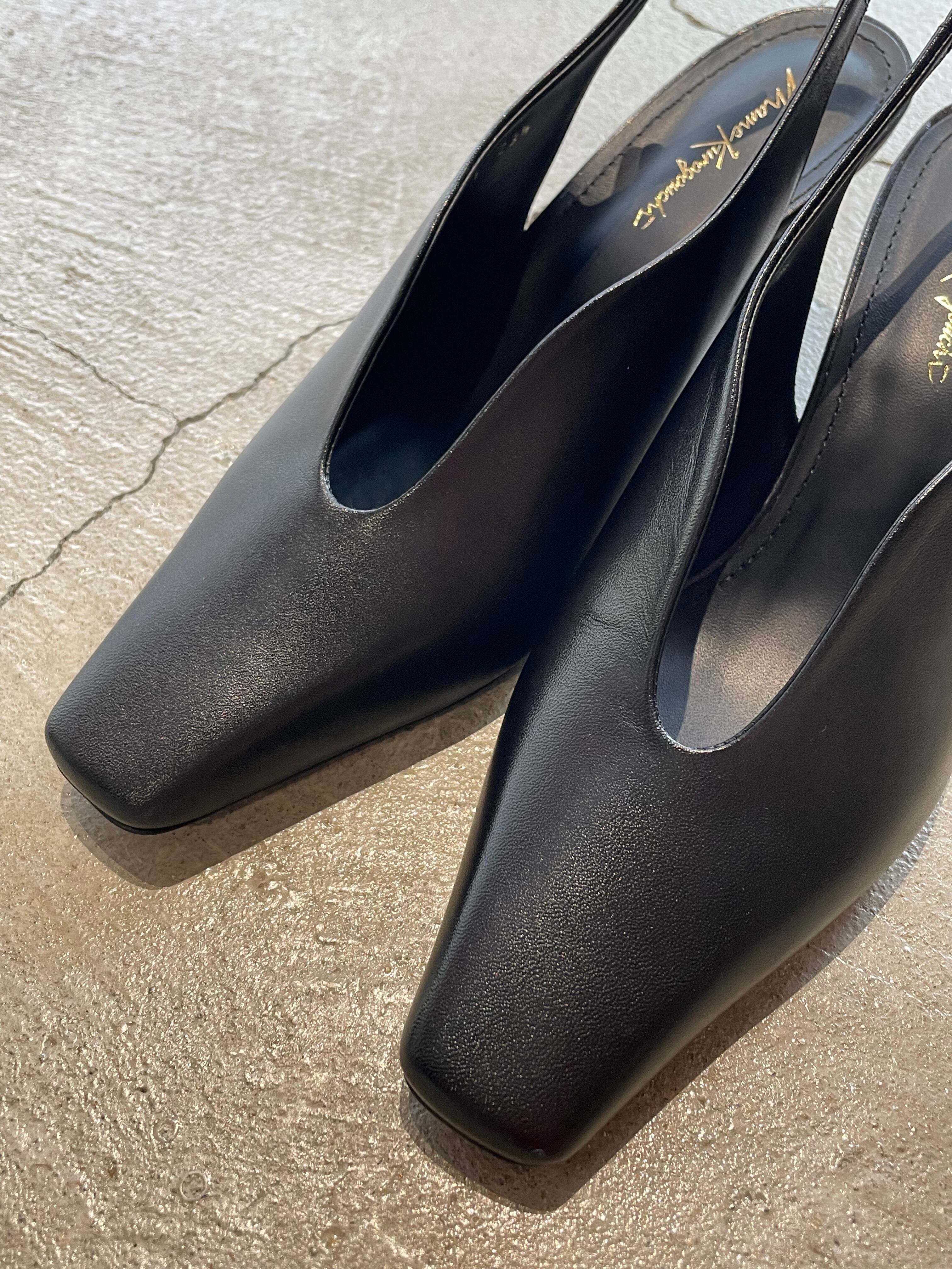 24SS】Mame Kurogouchi マメクロゴウチ / Curved Line Sling Back 