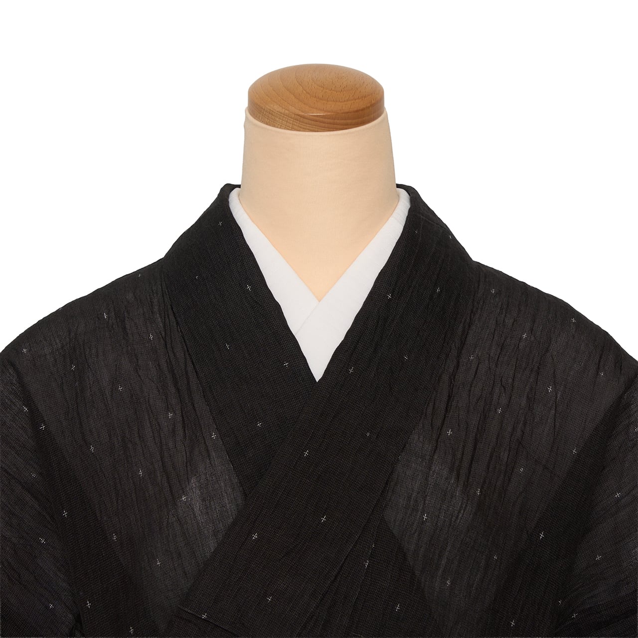 織田工房 小千谷ちぢみ 麻 十字絣 単衣着物【中古】 | かわの屋