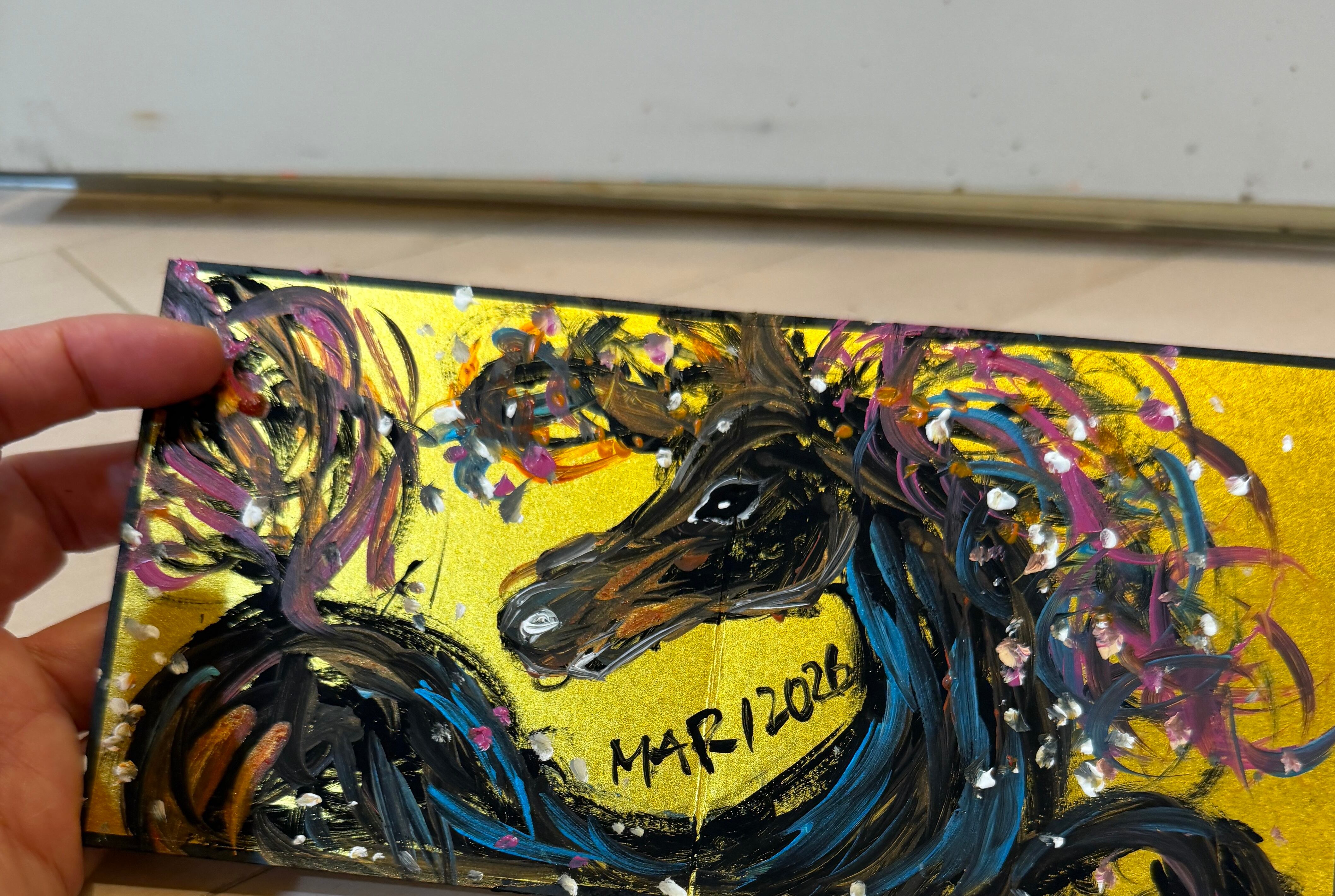 持ち歩ける飛躍馬、丙午だから！ | MARI NISHIMURA ART