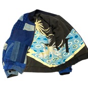【bomber43】再構築リバーシブルボンバー Kimono × indigo MIX BOMBER reversible JACKET