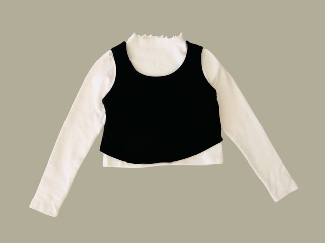 【取寄】dore dore｜peach fleece layered tee｜ピーチ裏起毛レイヤードTシャツ｜5-19｜kids&jr｜25 winter