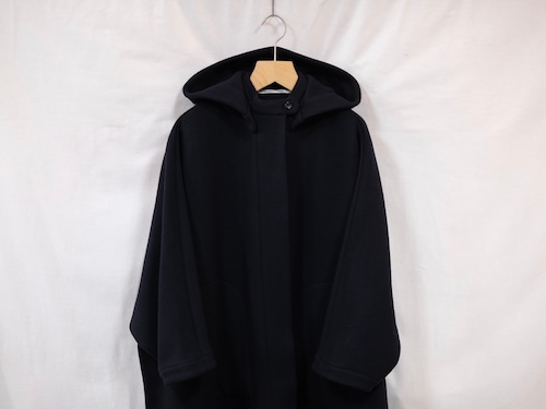 TENNE HANDCRAFTED MODERN "wool super140 long cape coat " Navy