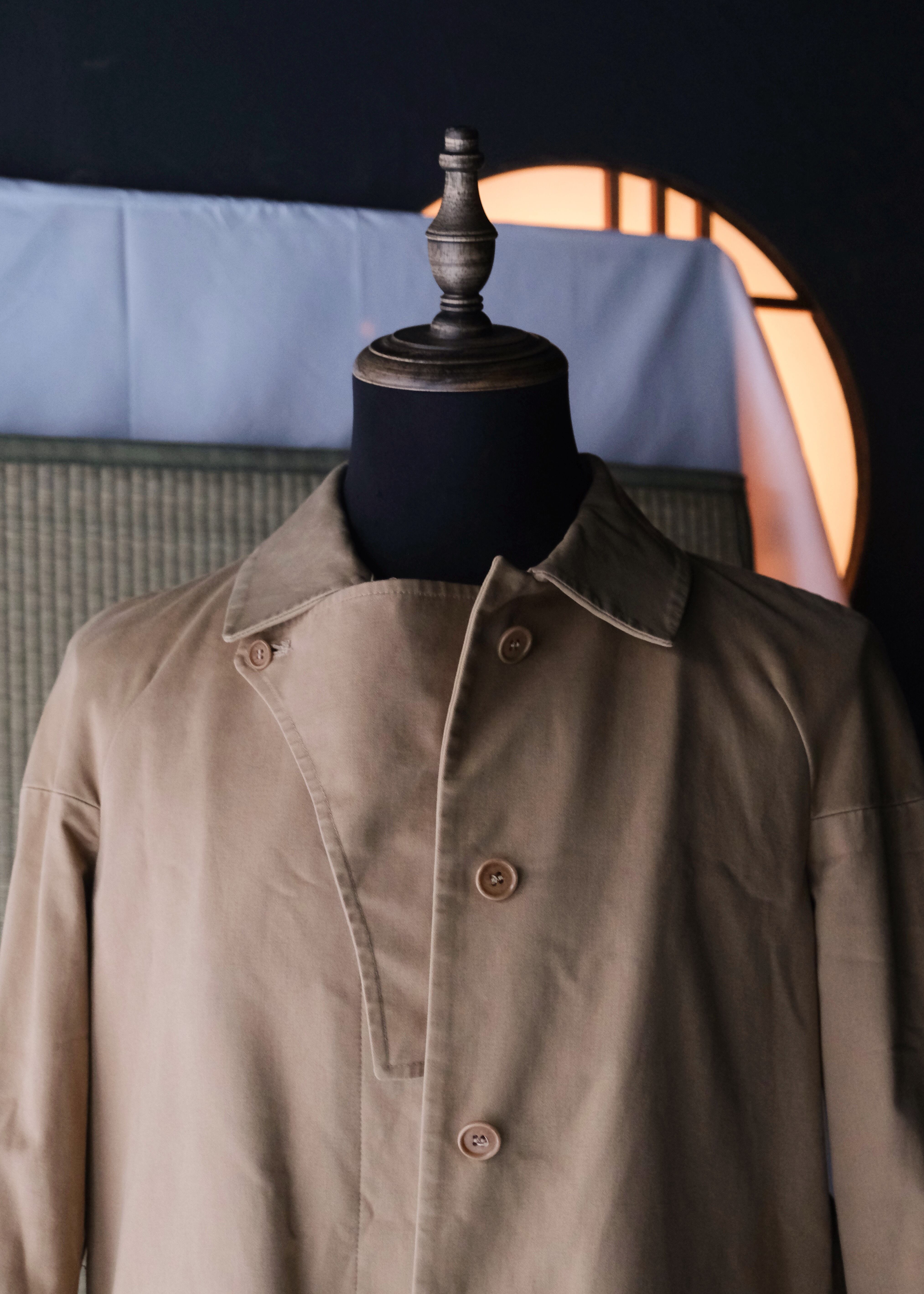 HELMUT LANG 01AW leather collar strap balmacaan coat | CETTEN HELMUT LANG 01AW leather collar strap balmacaan coat | CETTEN