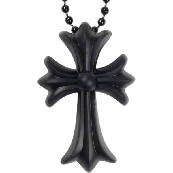 新品試着のみ未使用 クロムハーツ シリコンネックレス ブラック ブルー グク Size【フリー】 CHROME HEARTS クロム・ハーツ PLSTC CH CRS SML BALL