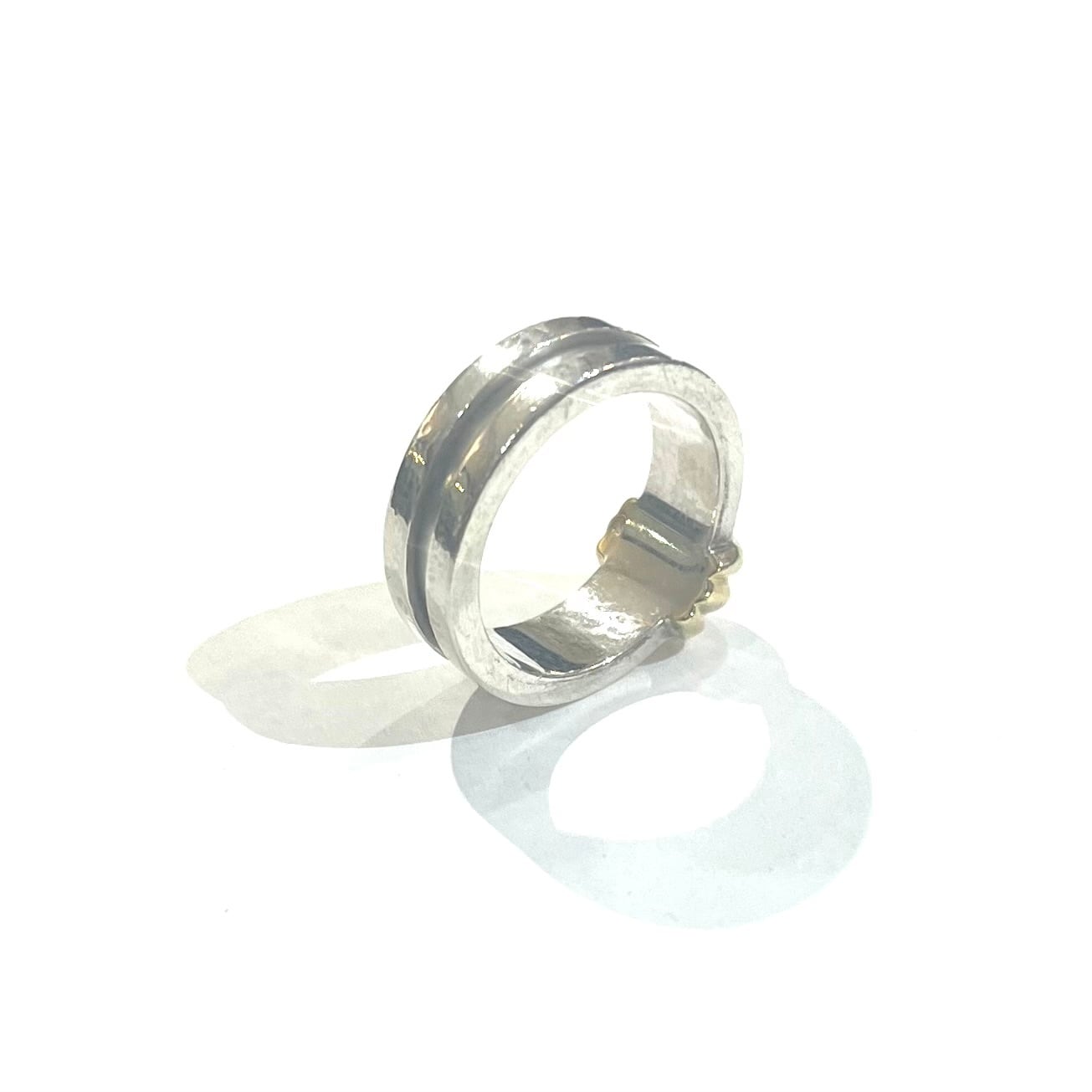 TIFFANY&CO】2201希少サイズ15号18K金 グルーブド ウィズ リング