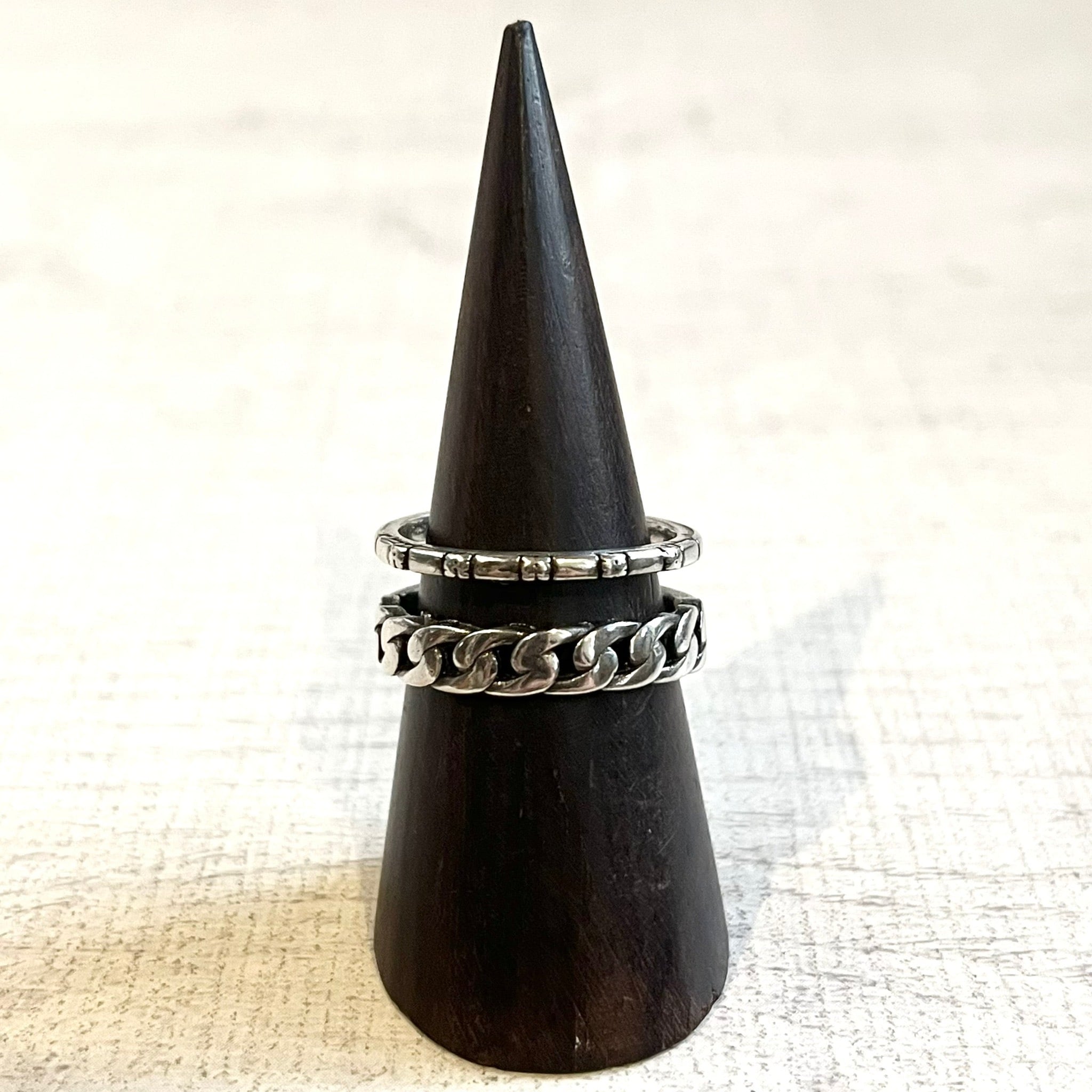 LAYERED DOUBLE CHAIN RING-SILVER925-リング LAYERED DOUBLE CHAIN DESIGN RING -SILVER925- チェーンリング