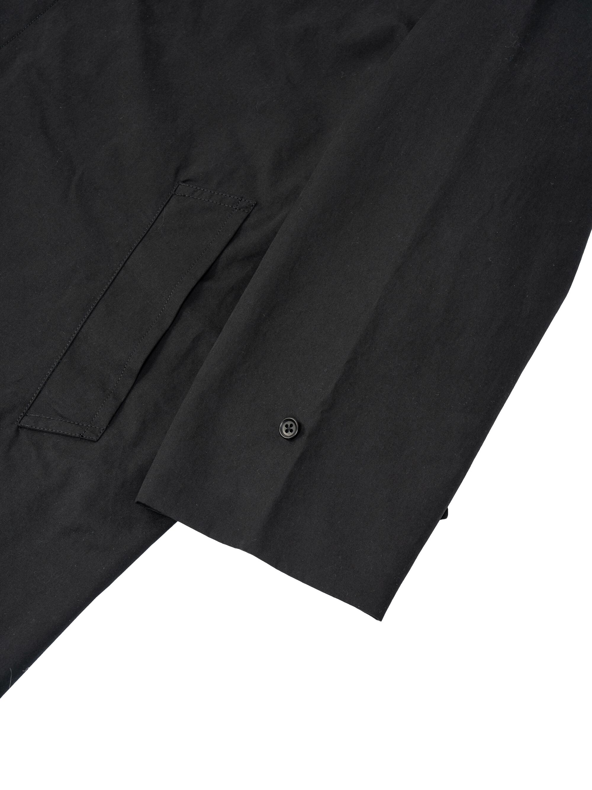 Cotton Bal Collar Over Coat (black) | OVY