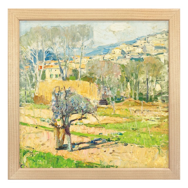 [額縁付き] Cagnes カール・モル アートポスター 223×223mm 天然木 ポスターフレーム 木製 絵画 名画 日本製 APFS117