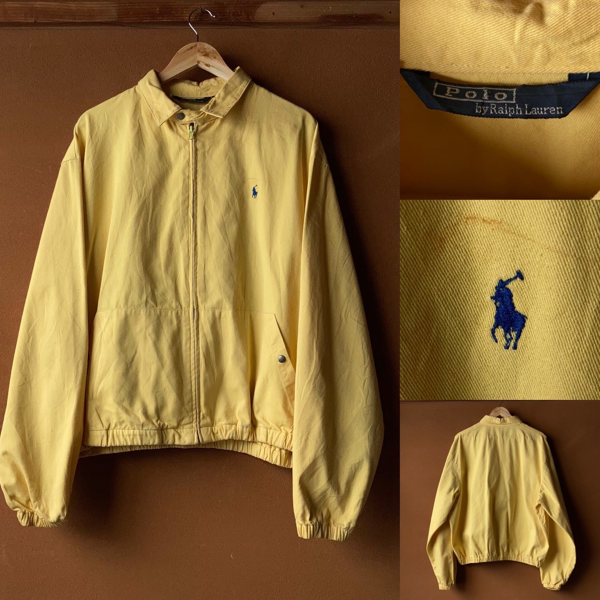 90's POLO Ralph Lauren コットンスウィングトップ イエロー 90's POLO Ralph Lauren コットンスウィングトップ イエロー