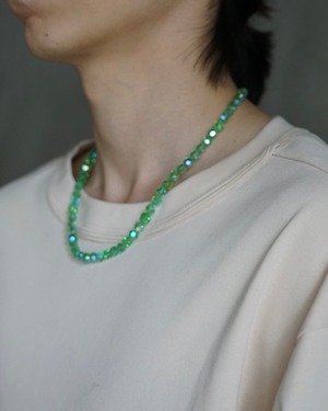 Daniel et lili "40's vintage swarovski necklace -green-"