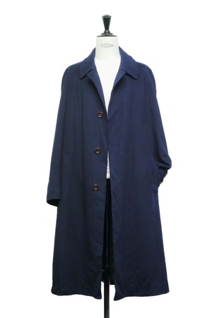 80's "DAVID BURNETT" Wool-Cashmere Raglan Sleeve Coat - Fabric Made by "Loro Piana"