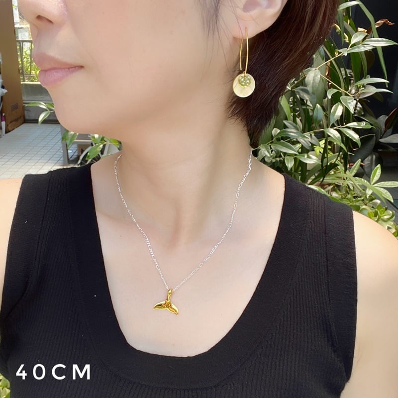 ラスト1！！】Gold Coating ホエール テイル 鯨の尻尾 ペンダント