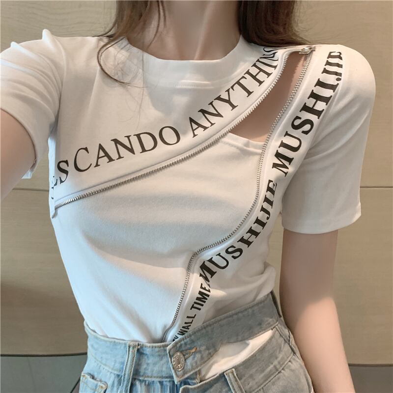 トップス レディース Tシャツ ショート ショート丈 袖あり 半袖 ラウンドネック ノーカラー スリム 細身 2色 きれいめ カジュアル おしゃれ かっこいい クール モード系 セクシー おとな こなれ感 ラフ ボーイッシュ スポーティー 個性的 抜け感 無地 OL 通勤 学生 通学 デート お出かけ 女子会 休日 アウトドア BBQ キャンプ リゾート 旅行 海 プール ライブ S M L ホワイト 白 ブラック 黒 春 夏 秋 10代 20代 韓国 韓国系 楽ちん スタイル トレンド 送料無料