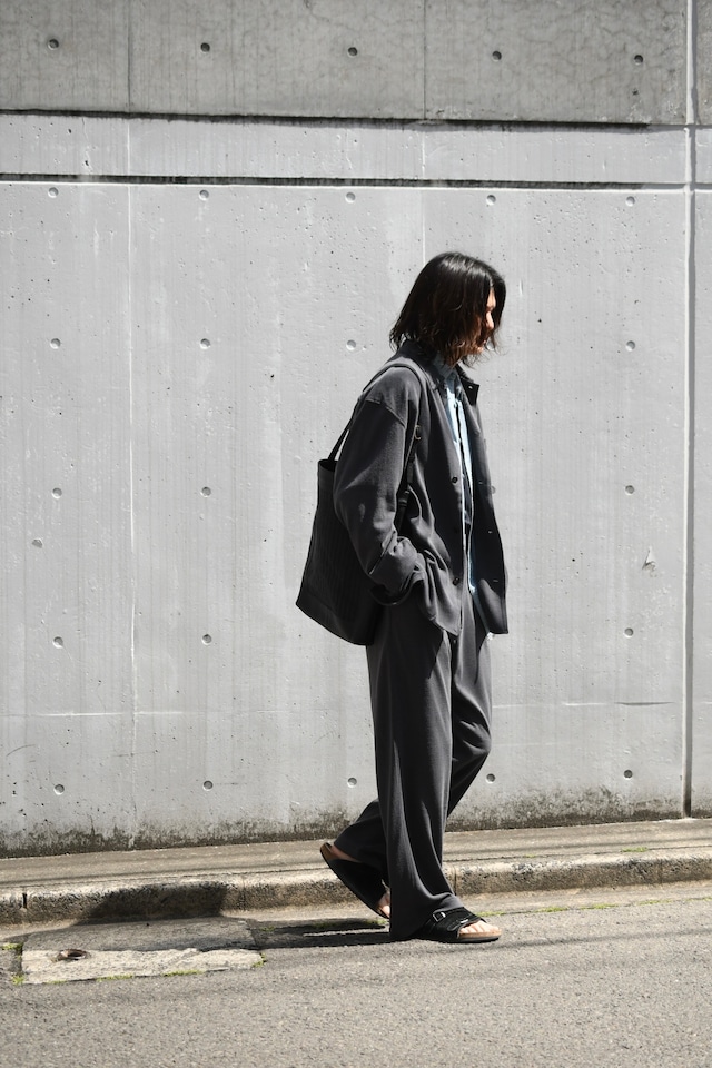 SEVEN BY SEVEN / EASY TROUSERS- Silk noil Jersey (Graish Navy)